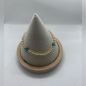 Custom made 14k Gold filled bracelet with bead crosses.